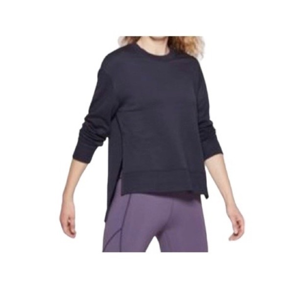JOY LAB Women's Cozy Side Slit Navy blue PULLOVER oversized XSMALL - Picture 1 of 14